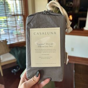 Casaluna Supima Percale Pillowcase Set - Standard
